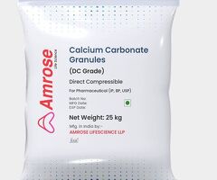 Bulk Calcium Carbonate Granules for Pharma and Nutraceutical Use | Amrose Lifescience LLP