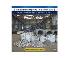 Industrial FeSiMg 8-10, 6-8 & Cored Wire | Trusted Supplier for Global Steel Plants