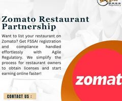 Join Zomato with FSSAI License Support from Agile Regulatory