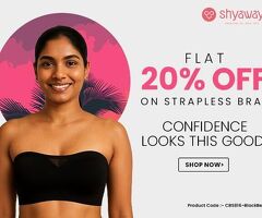 Comfortable Strapless Bras Online – No Slip Fit | Flat 20% OFF
