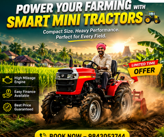 Smart Mini Tractors for Small Farms – Compact & Powerful