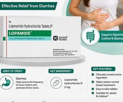 Lopamide (Loperamide Hydrochloride) 2 mg Tablets | Digestive Care