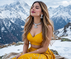 Crystal Bloom Designer Necklace Set