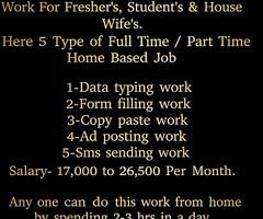 Home Based Online Data Entry Jobs / Home Based Sms Sending Jobs