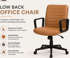 Why Is a Low Back Office Chair Tan Brown the Perfect Choice for Your Workspace?