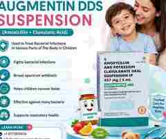 Augmentin DDS Suspension Syrup | Amoxicillin and Clavulanate Potassium for Kids