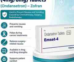 Emeset Tablets | Ondansetron Tablet for Nausea & Vomiting Support