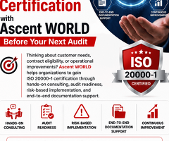 Secure Your ISO 20000-1 Certification with Ascent WORLD Before Your Next Audit