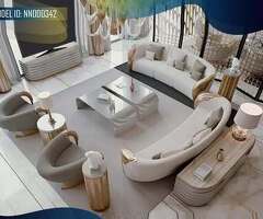 Wooden leather Sofa