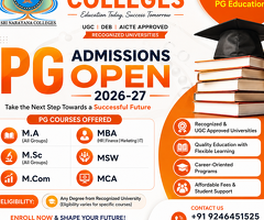 Open/Distance PG Course Admissions Open -2026