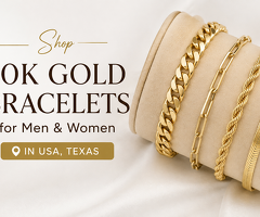 Shop 10k Gold Bracelets for Men & Women in Usa,Texas