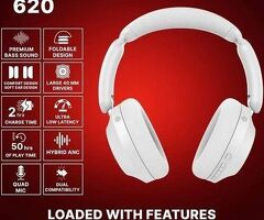 Kyptec LifeStyle® 620 Wireless Over Ear Headphones for Focused Audio, Calls & Travel