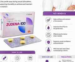 Zudena 100mg Tablet (Udenafil) – Erectile Dysfunction Treatment | Online Generic Medicine
