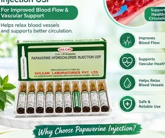 Papaverine Injection — Blood Flow Support Injection | Visit Online Generic Medicine