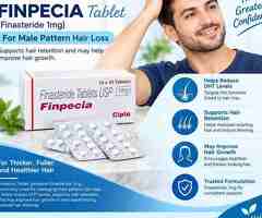 Finpecia Tablet (Finasteride 1mg) for Male Pattern Hair Loss | Online Generic Medicine