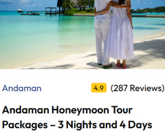 Andaman honeymoon tour packages: - Winter Season offer, 2026 - 2