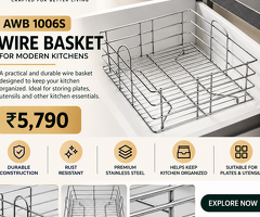 Stainless Steel Plate Wire Basket for Kitchen