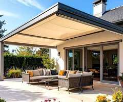 Polycarbonate Retractable Roof for Patios, Terraces & Courtyards