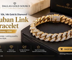 Shop 10k, 14k Gold & Diamond Cuban Link Bracelet in Texas, USA – DallasGoldSource